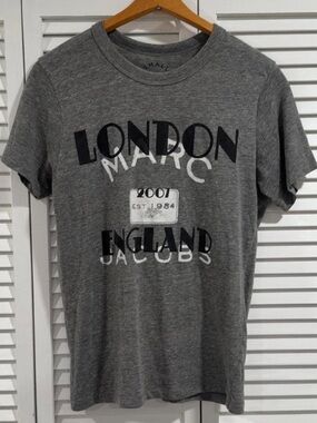 Marc Jacobs Gray 'London England' Graphic Tee